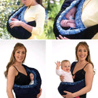 Newborn Baby Carrier – Soft Cotton Back Carrier & Feeding Bag for Babies