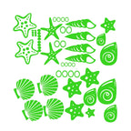 Beach Themed Room Decor - Set of 30 Fancy Sea Beach Shell Wall Decals , Vinyl Sea Shell Wall Stickers 