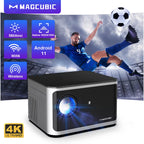 4K Android 11 Smart Projector – 580ANSI, Full HD 1080P, WiFi6, BT5.0, Voice Control Home Theater