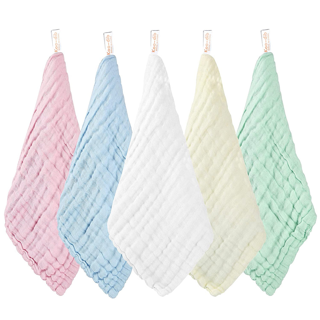 10-Pack Muslin Baby Washcloths – Ultra-Soft for Sensitive Skin