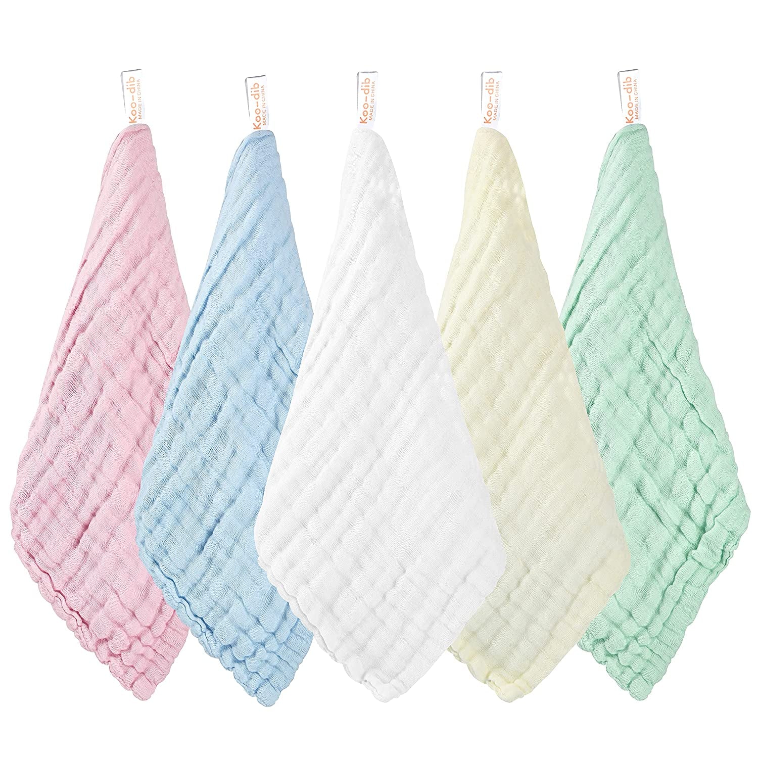 10-Pack Muslin Baby Washcloths – Ultra-Soft for Sensitive Skin