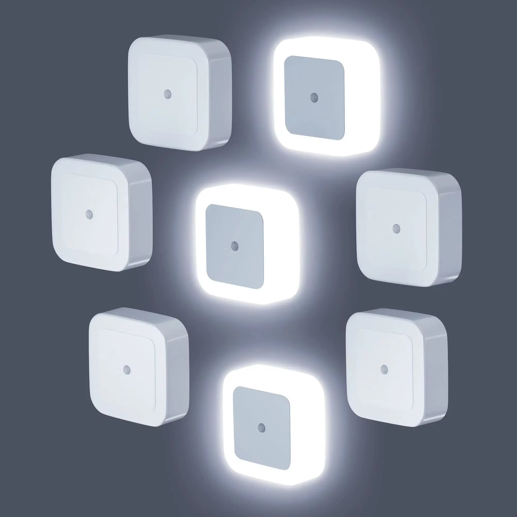 1–8 Pack Plug-In Night Lights – Soft White for Nursery, Kids & Pet Spaces