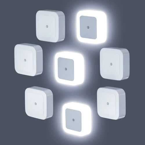 1–8 Pack Plug-In Night Lights – Soft White for Nursery, Kids & Pet Spaces
