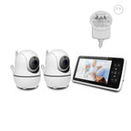 5” Baby Monitor – 2 Cameras, 1000ft Range, Night Vision, 2-Way Audio & Temp Sensor
