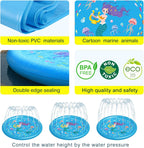 3-in-1 Kids Water Play Mat – Sprinkler, Splash Pad & Baby Pool for Toddlers 1-5 Years