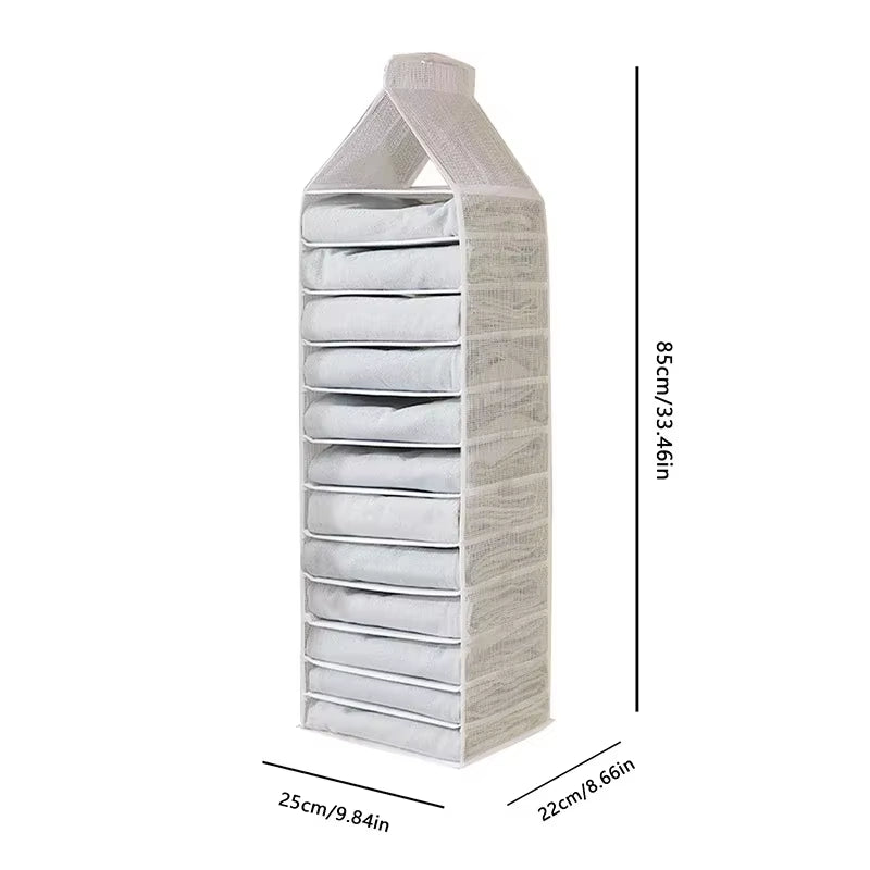 Hanging Closet Organizer – Multi-Layer Storage for Underwear, Pants & Clothes