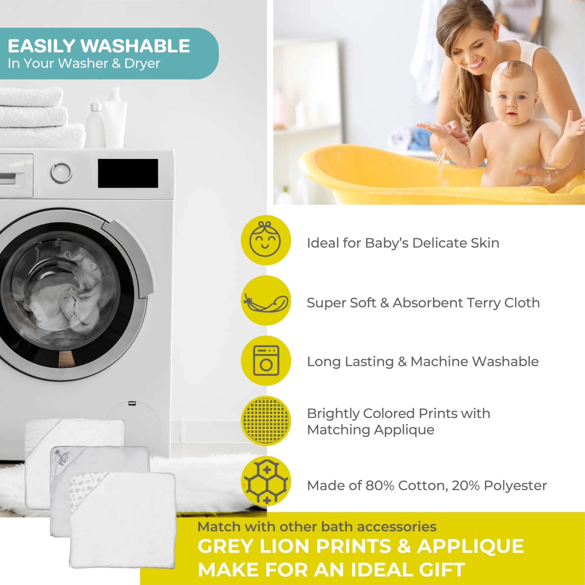 3-Pack Hooded Baby Towels – Soft, Cozy & Everyday Ready