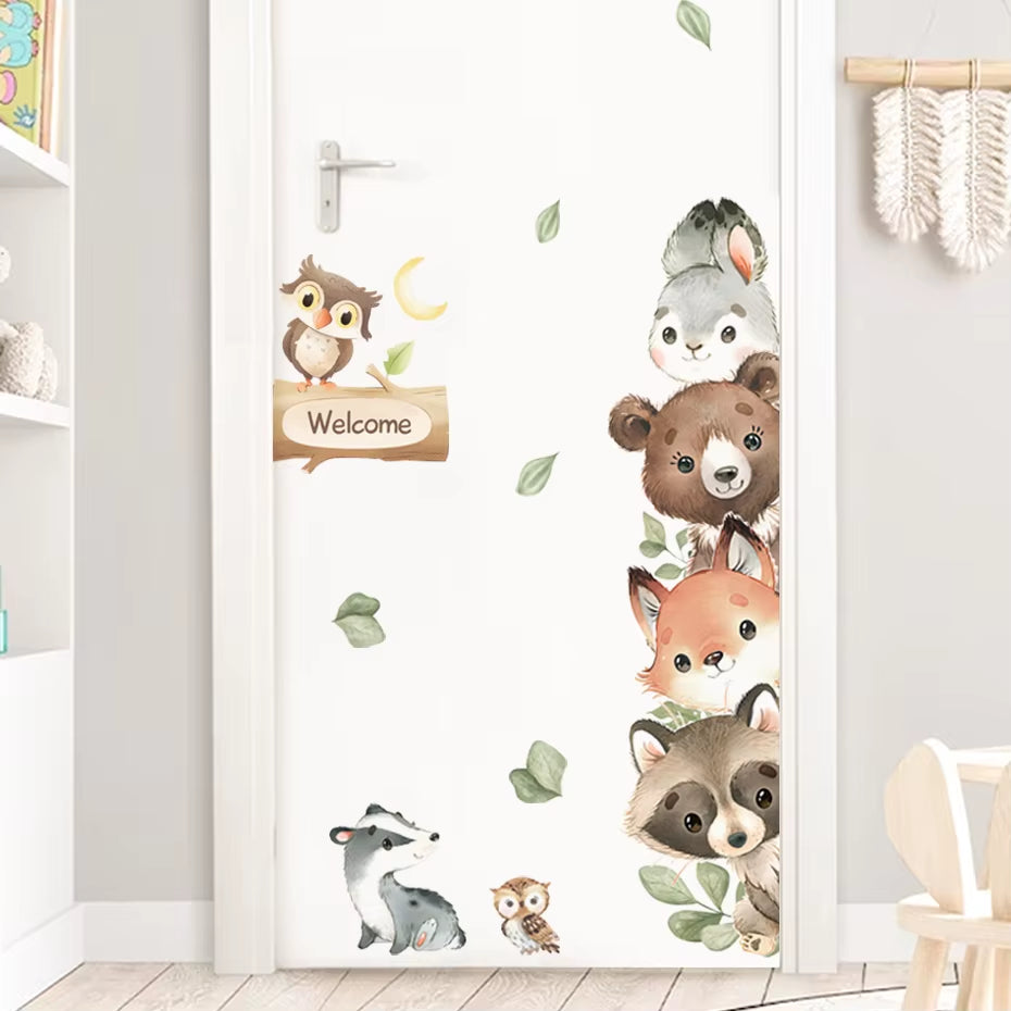 Cute Jungle Animal Wall Stickers