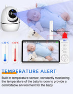 5” Video Baby Monitor – Camera & Audio, 2-Way Talk, Temp Display, 22Hr Battery