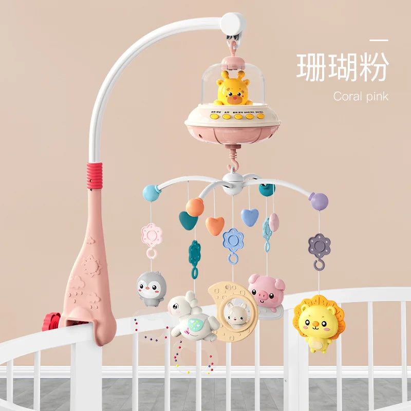Musical Crib Mobile – Lights, Projection & Remote Control for Soothing Sleep