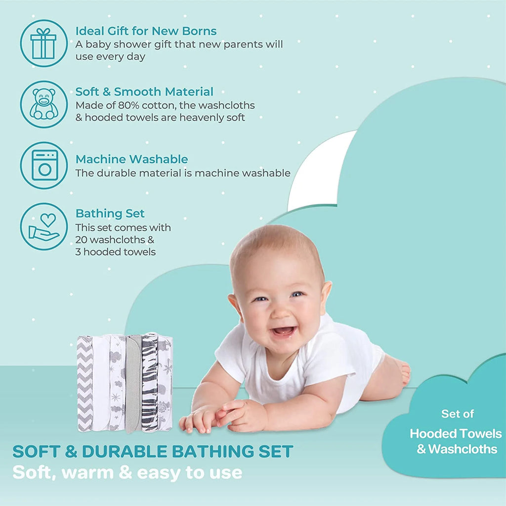 23-Piece Baby Bath Gift Set – Soft, Complete & Gift-Ready