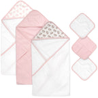 6-Piece Hooded Baby Towel & Washcloth Set – Ultra-Soft, Cozy & Adorably Sweet