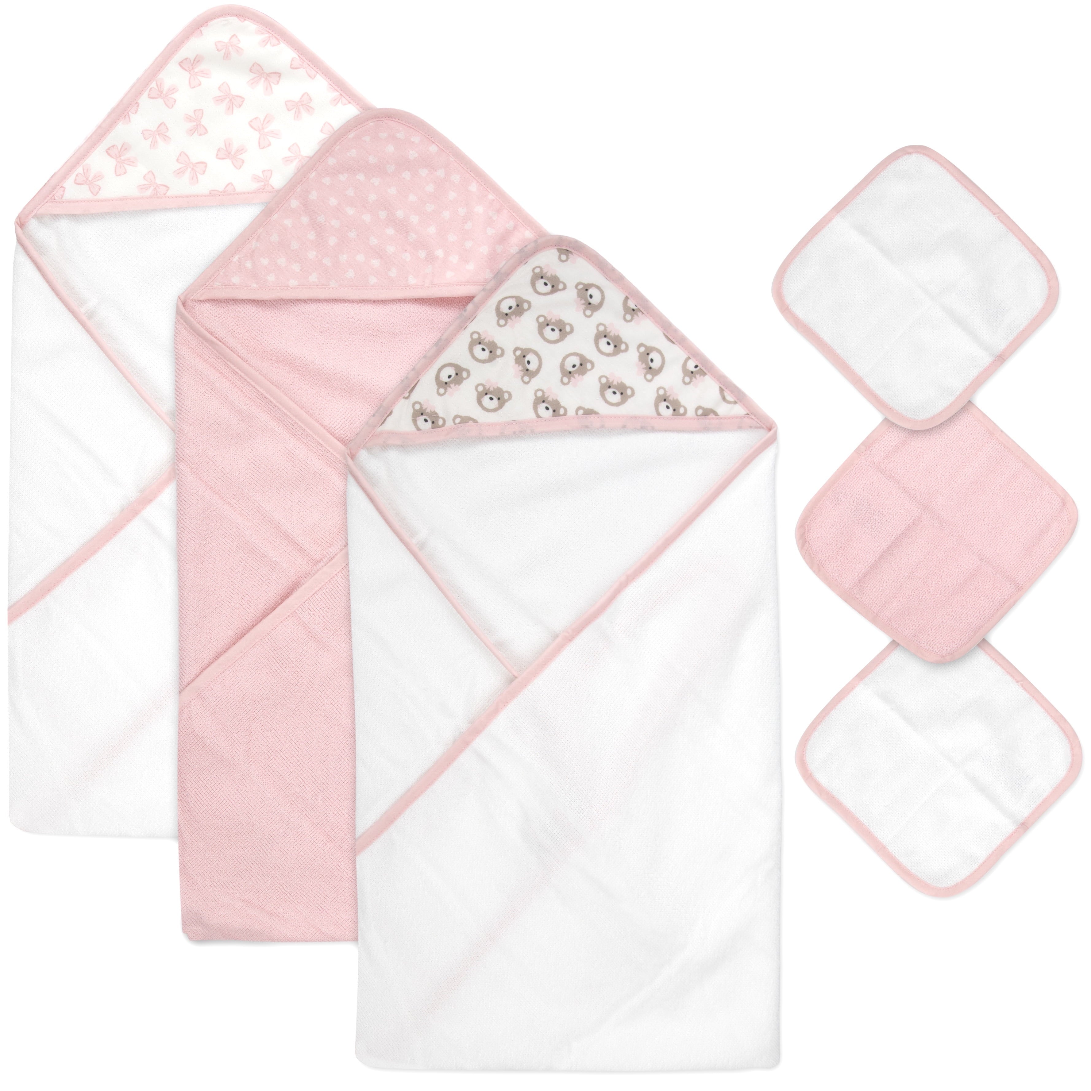 6-Piece Hooded Baby Towel & Washcloth Set – Ultra-Soft, Cozy & Adorably Sweet