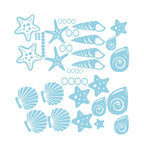 Beach Themed Room Decor - Set of 30 Fancy Sea Beach Shell Wall Decals , Vinyl Sea Shell Wall Stickers 