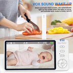 5” Video Baby Monitor – Camera & Audio, 2-Way Talk, Temp Display, 22Hr Battery