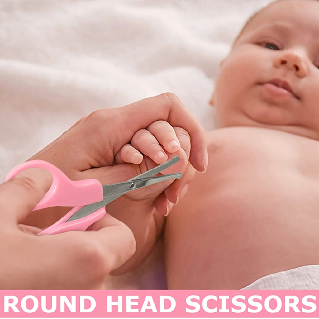 Happon 10-Piece Essential Baby Healthcare & Grooming Kit – Portable Nursery Suite (Pink)