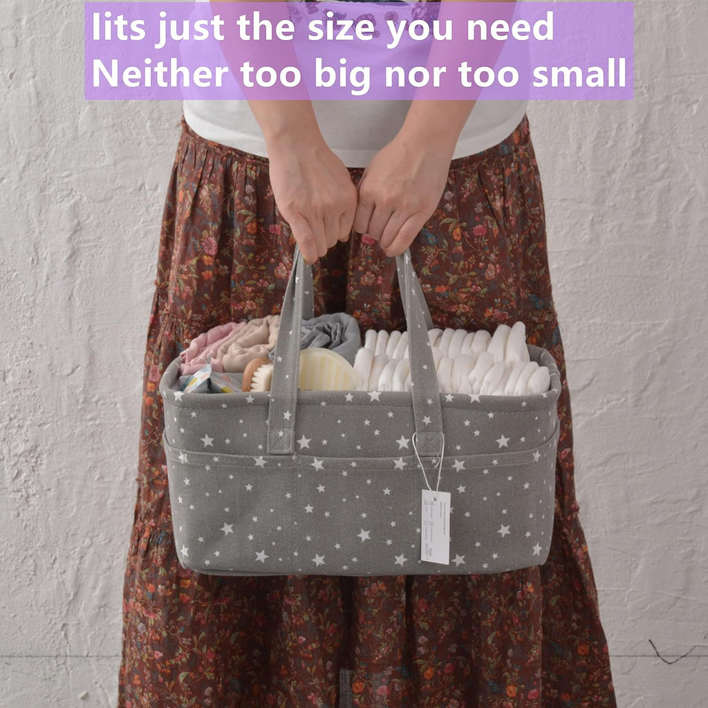 Portable Baby Diaper Caddy – Large Nursery Organizer for Changing Table & Car