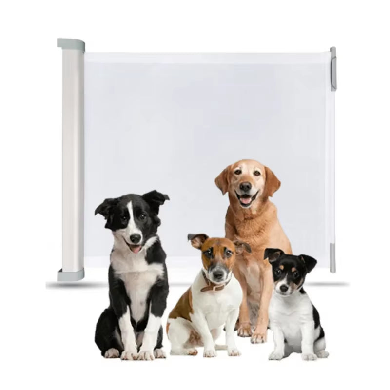 Adjustable Safety Gate – Retractable Mesh for Babies & Pets