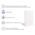 Petal Mini 4-in-1 Convertible Crib – White with Bonus Mattress