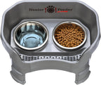 Pet Neater Deluxe Mess-Free Elevated Dog Feeder – Adjustable 10” & 12.5” Stand with Stainless Steel Bowls for Medium Dogs