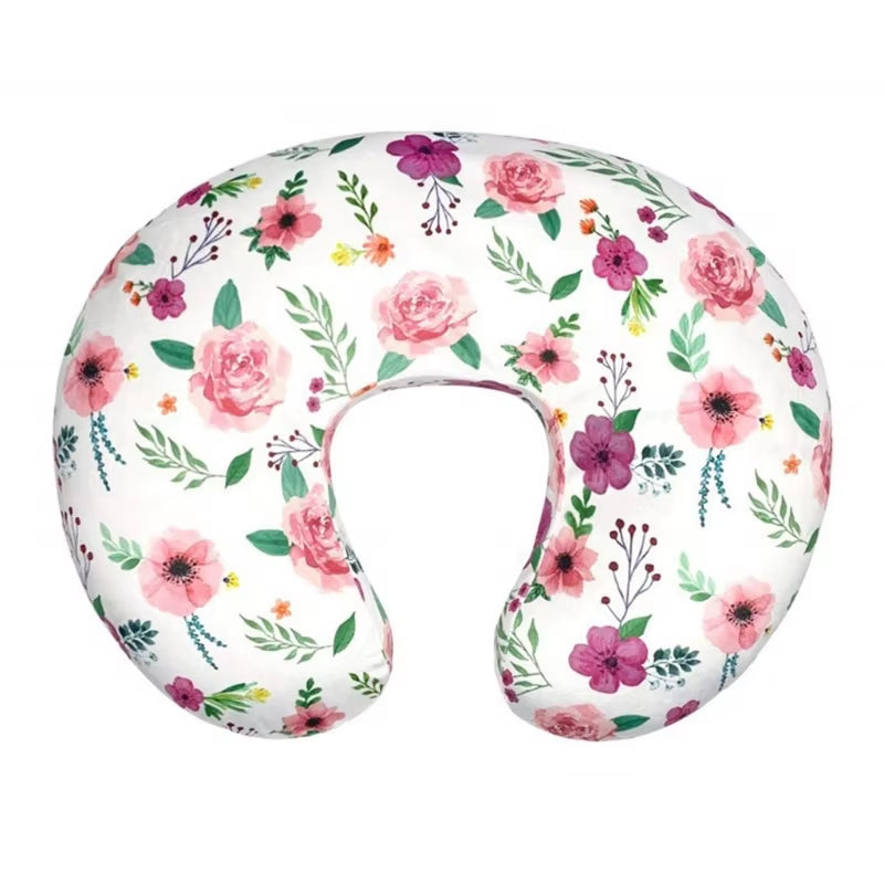 Cute U-Shaped Nursing Pillow Cover – Soft, Removable & Easy-Clean