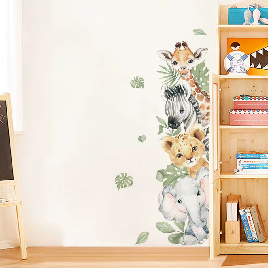 Cute Jungle Animal Wall Stickers