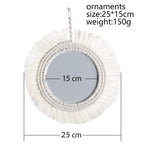 Boho Macrame Round Wall Mirror