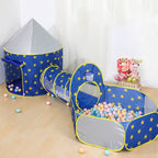 3 Pcs/Set Children'S Tent Tipi Ball Pool for Kids Portable Baby Wigwam Playhouse with Crawling Tunnel Baby Ocean Ball Pit Teepee