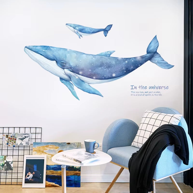 Dreamland Whale Wall Stickers – Waterproof Nursery Décor