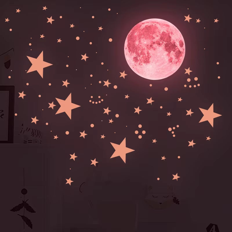 Glow-in-the-Dark Stars & Earth Wall Stickers