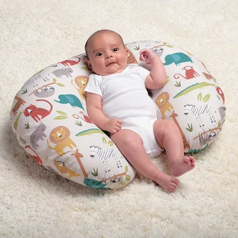 Cute U-Shaped Nursing Pillow Cover – Soft, Removable & Easy-Clean