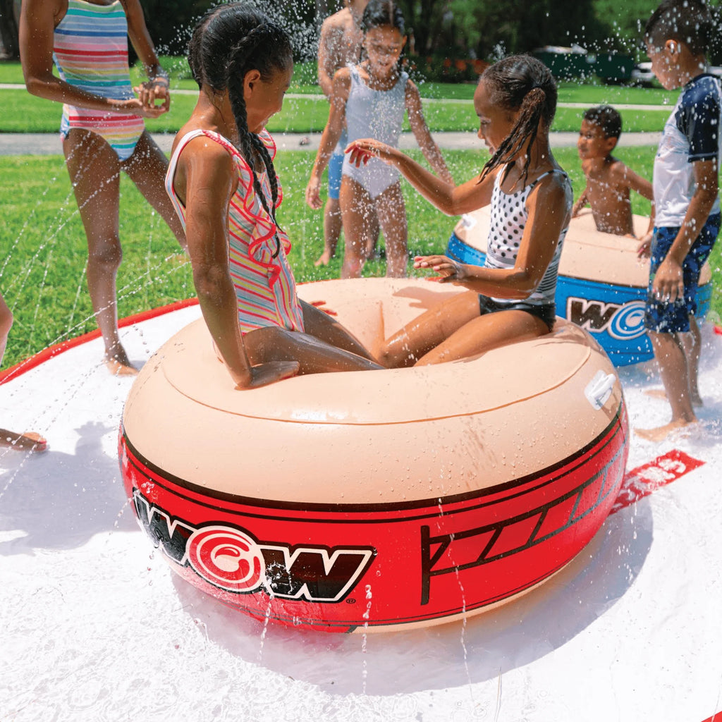 WOW Watersports 10Ft Sumo Wrestling Spray Pad with 2 Sumo Belly-Bumpers