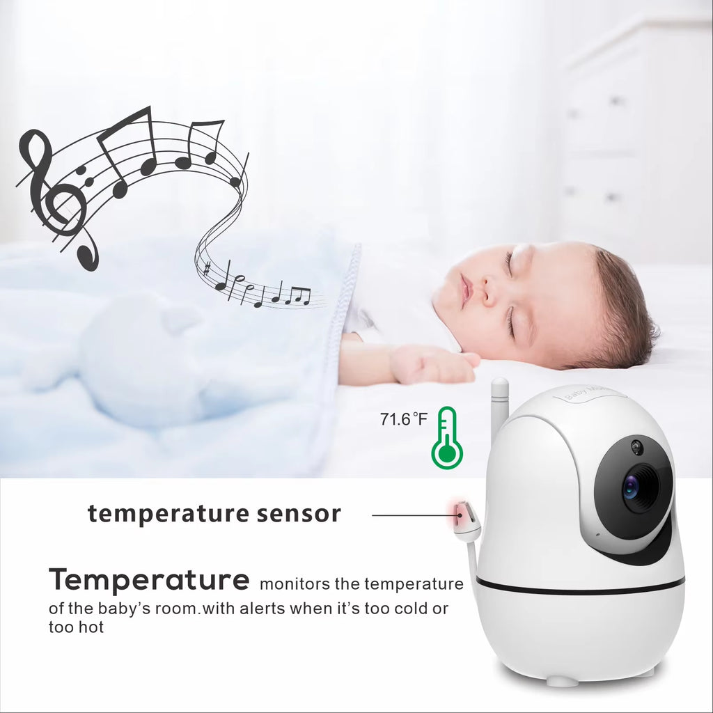 5” Baby Monitor – 2 Cameras, 1000ft Range, Night Vision, 2-Way Audio & Temp Sensor