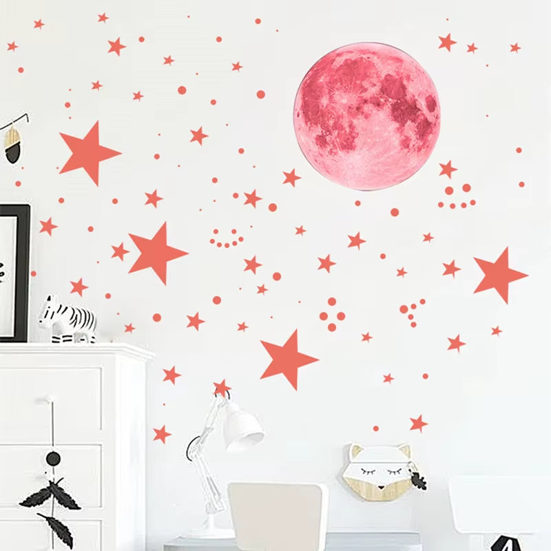 Glow-in-the-Dark Stars & Earth Wall Stickers