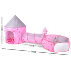 3 Pcs/Set Children'S Tent Tipi Ball Pool for Kids Portable Baby Wigwam Playhouse with Crawling Tunnel Baby Ocean Ball Pit Teepee