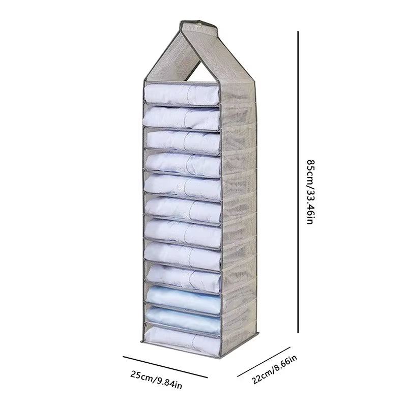 Hanging Closet Organizer – Multi-Layer Storage for Underwear, Pants & Clothes