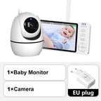 5” Video Baby Monitor – PTZ Camera, Zoom, Night Vision, Temp Sensor & Lullabies