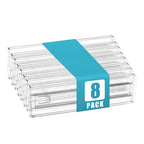 Drawer Dividers 4/6/8/12 Pack, Plastic Drawer Dividers for Baby Clothes, Kitchen Cutlery and Office Storage, Easy to Install