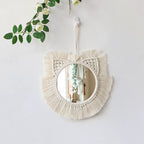 Boho Macrame Round Wall Mirror