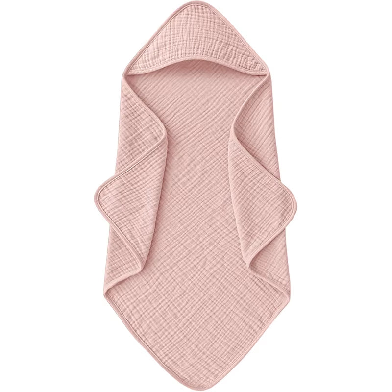 Muslin Hooded Baby Towel – Ultra-Soft, Lightweight & Absorbent (30x30”)