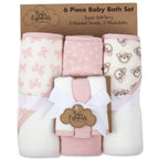 6-Piece Hooded Baby Towel & Washcloth Set – Ultra-Soft, Cozy & Adorably Sweet