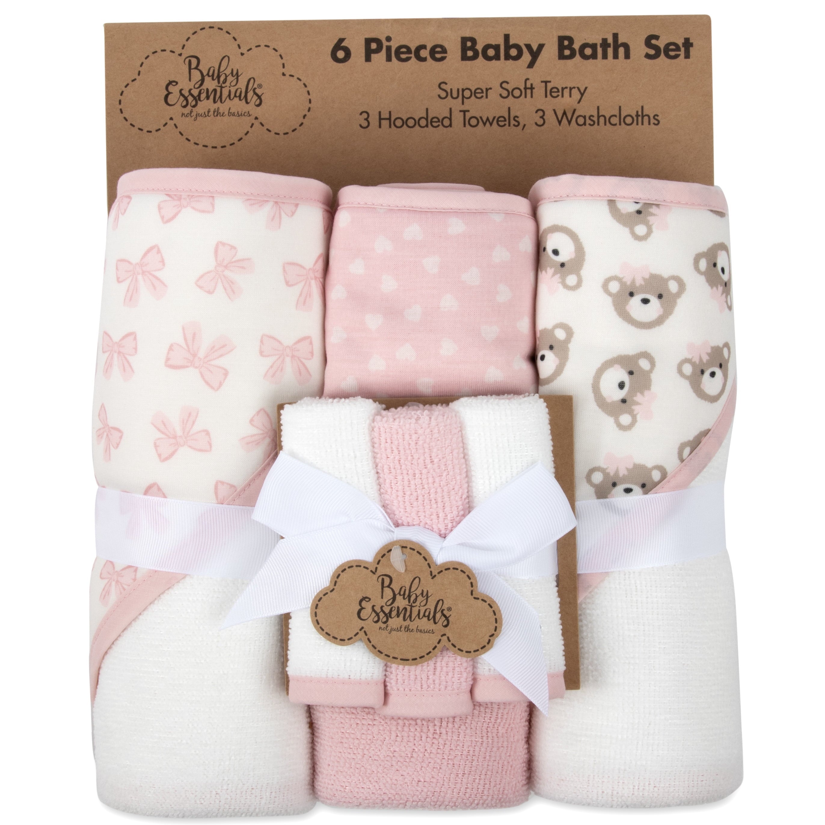 6-Piece Hooded Baby Towel & Washcloth Set – Ultra-Soft, Cozy & Adorably Sweet