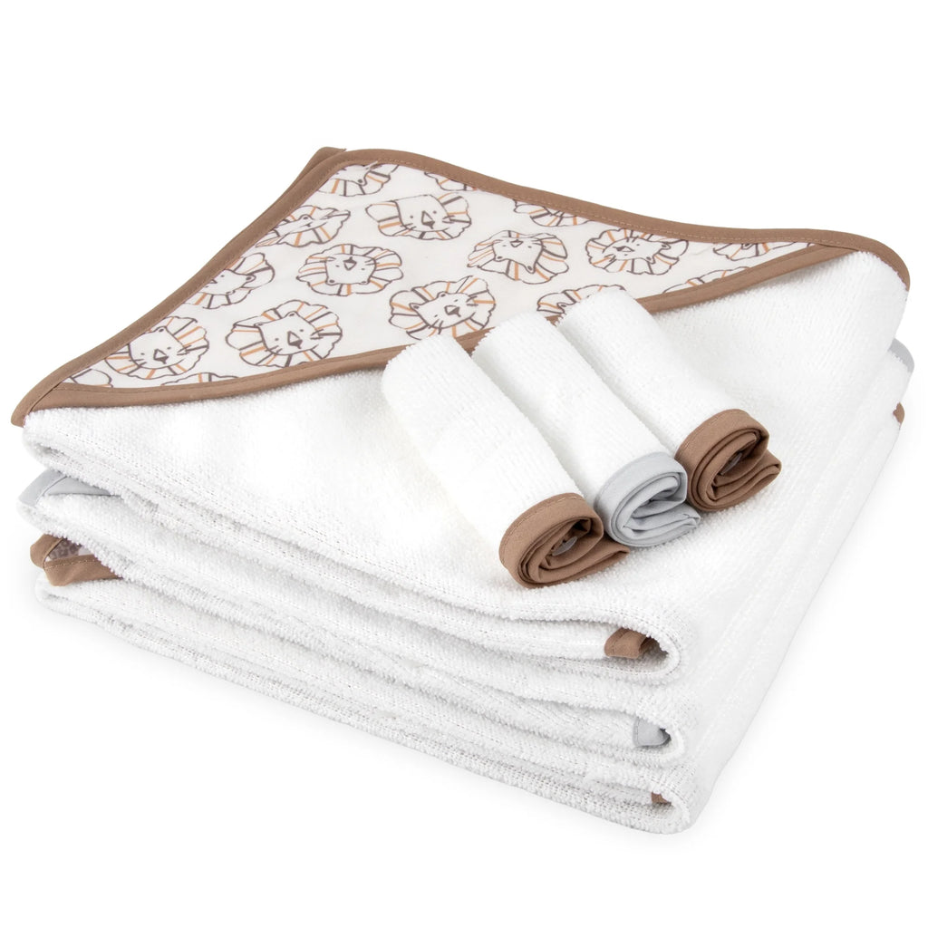 6-Piece Hooded Baby Towel & Washcloth Set – Soft, Cozy & Adorably Fun