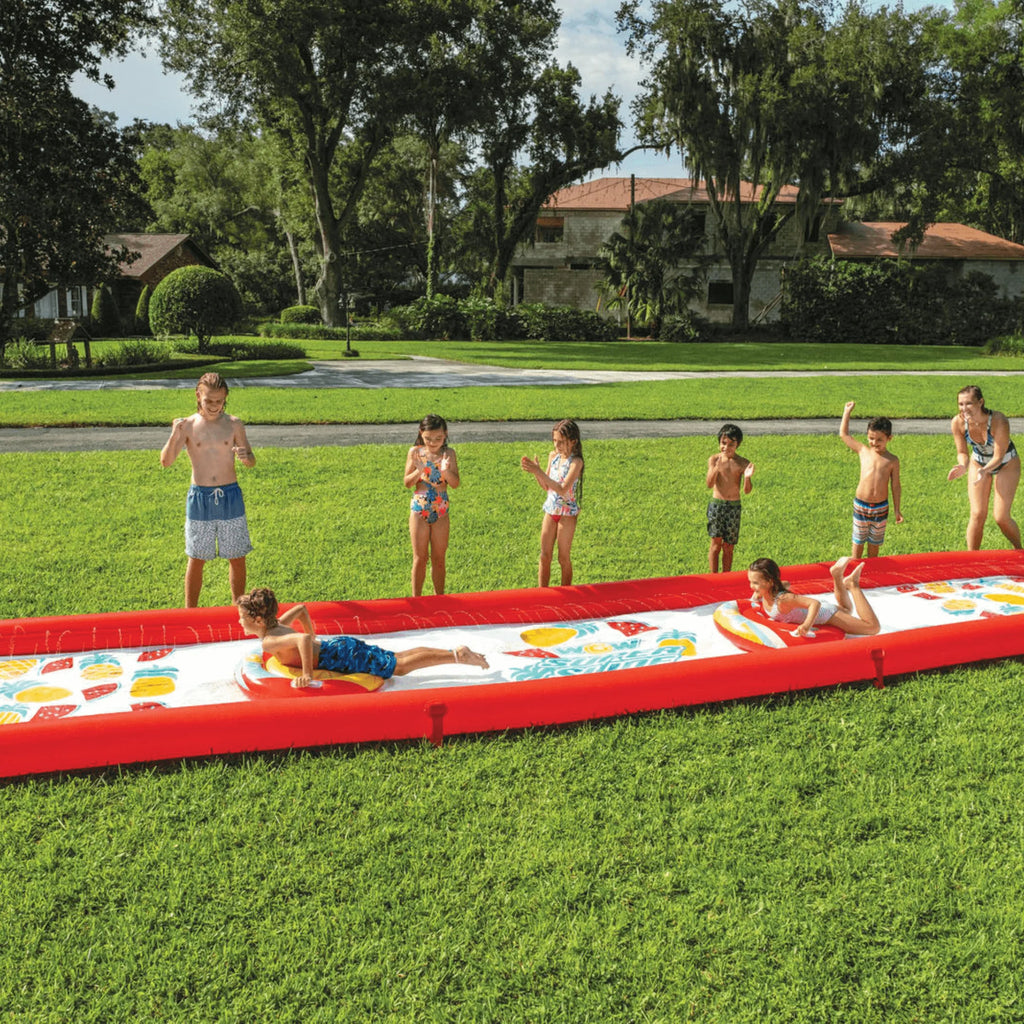 WOW Watersports Pineapple Super Backyard Lawn Slide with High Side Walls and Sprayers