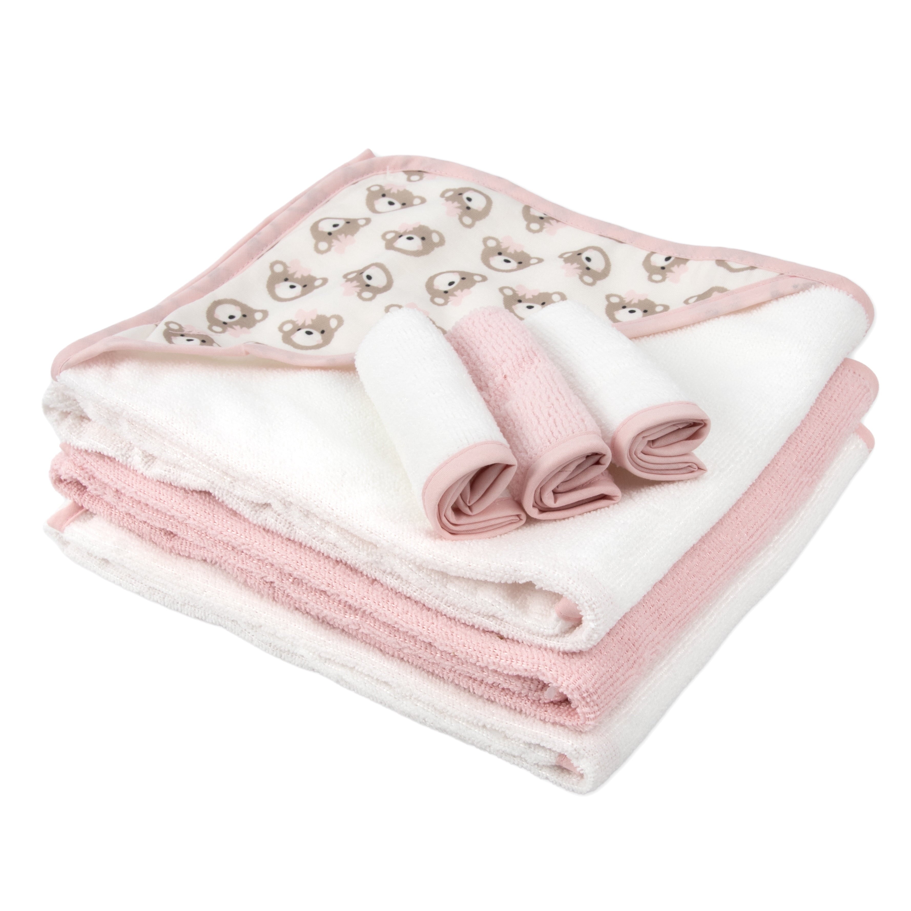 6-Piece Hooded Baby Towel & Washcloth Set – Ultra-Soft, Cozy & Adorably Sweet