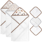6-Piece Hooded Baby Towel & Washcloth Set – Soft, Cozy & Adorably Fun