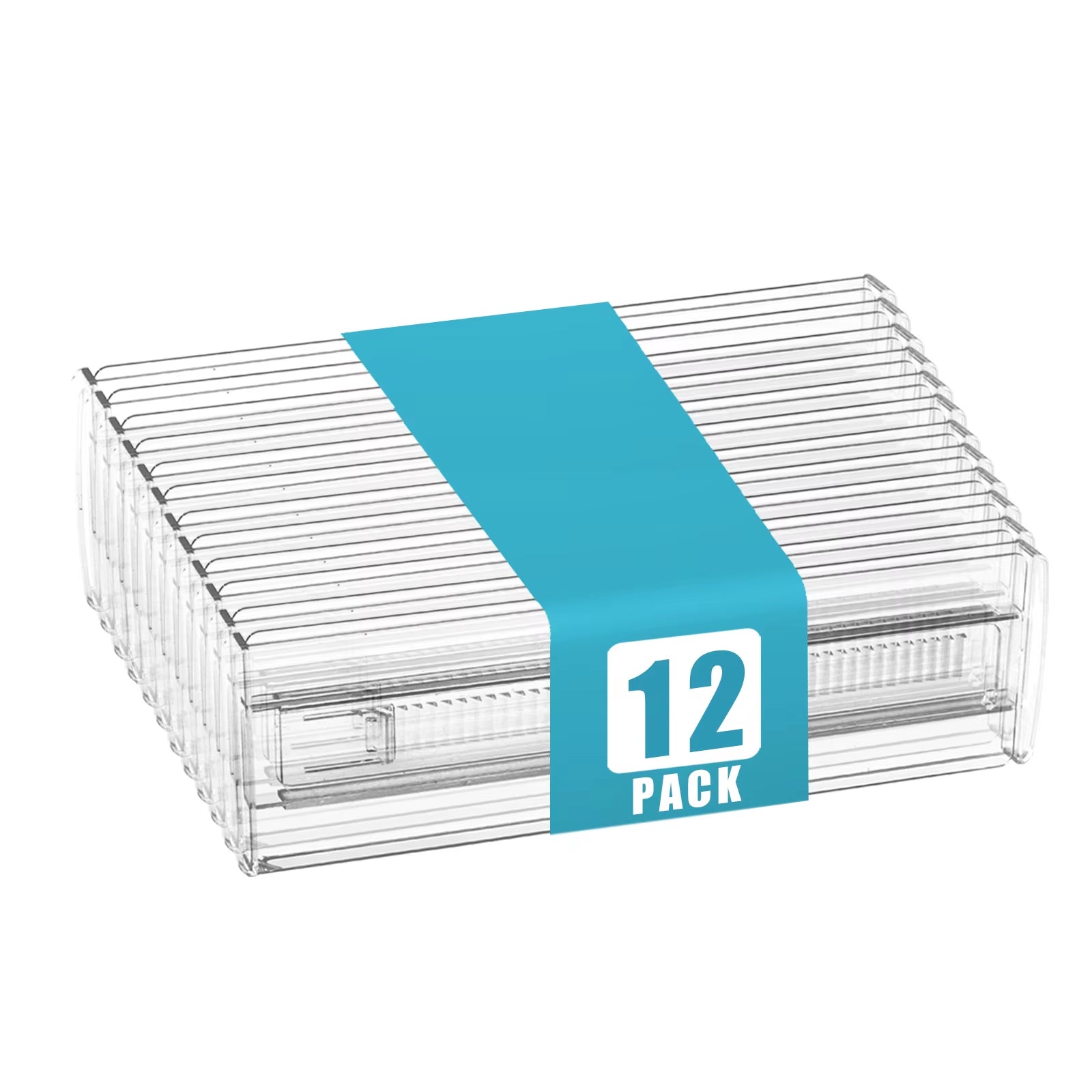 Drawer Dividers 4/6/8/12 Pack, Plastic Drawer Dividers for Baby Clothes, Kitchen Cutlery and Office Storage, Easy to Install
