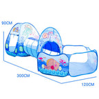 3 Pcs/Set Children'S Tent Tipi Ball Pool for Kids Portable Baby Wigwam Playhouse with Crawling Tunnel Baby Ocean Ball Pit Teepee