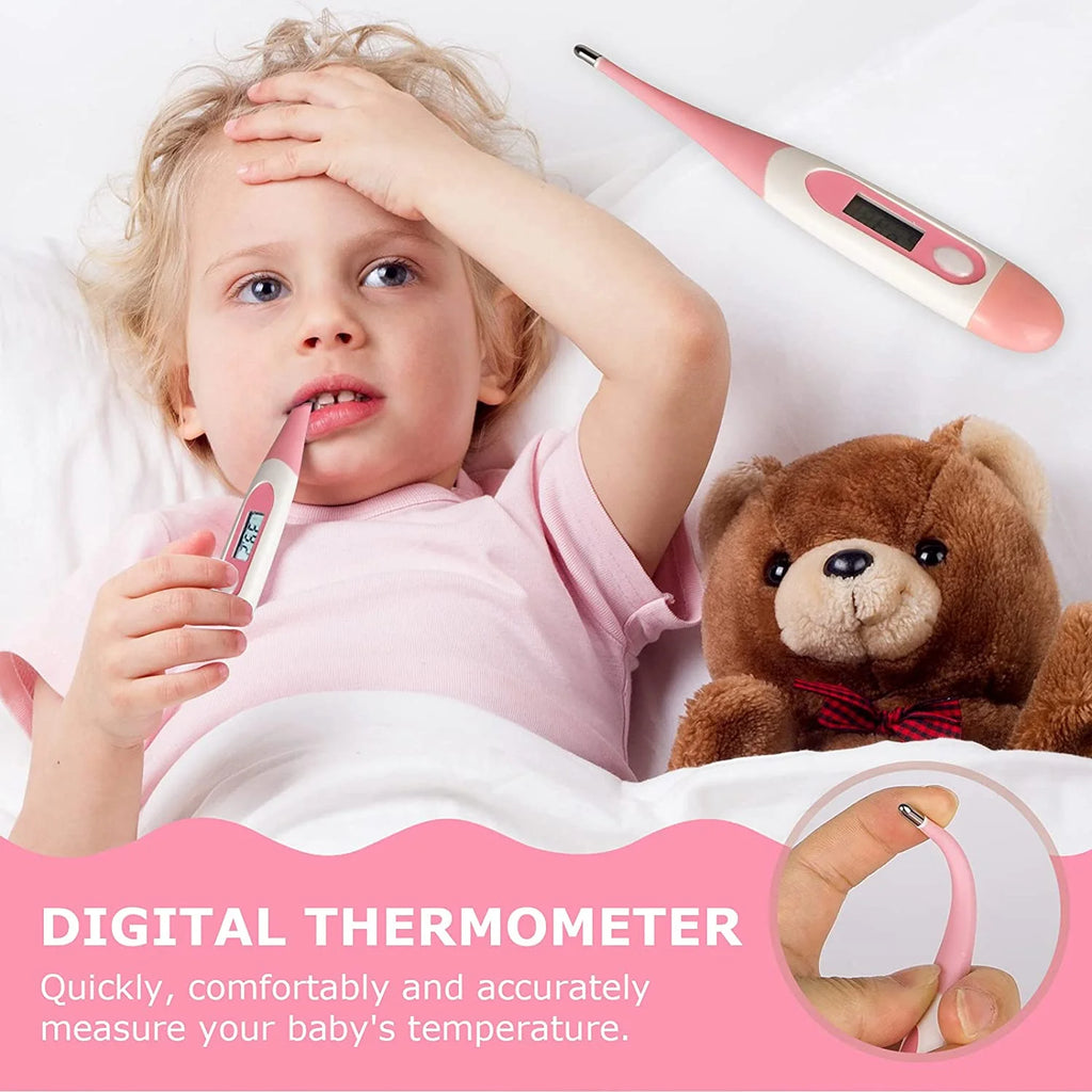 Happon 10-Piece Essential Baby Healthcare & Grooming Kit – Portable Nursery Suite (Pink)