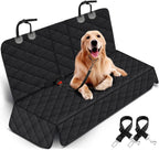 Dog Car Seat Cover, Back Seat Cover for Dogs Pet Car Seat Protector Waterproof Bench Car Seat Cover, Non-Slip Rear Seat Cover Fits Middle Armrest for Most Cars Trucks Suvs - Black